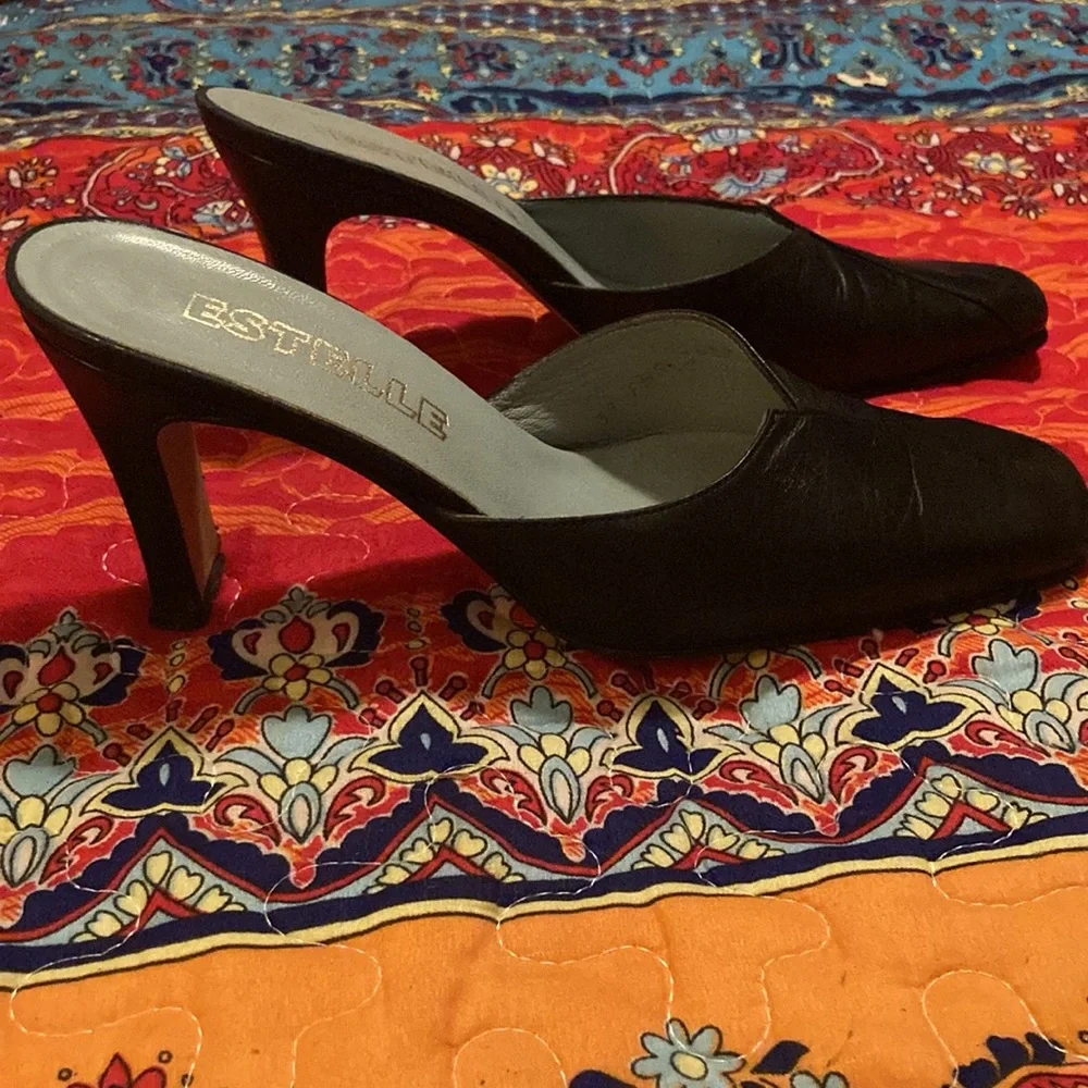 Estelle leather mules. Sz. 7 Upper: Leather Lining: Leather - Picture 2 of 5